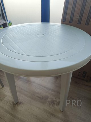 Tavolo da giardino bianco Braga 90cm