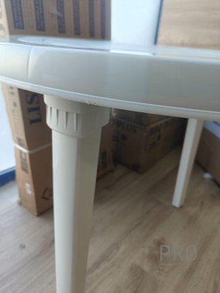 Tavolo da giardino bianco Braga 90cm