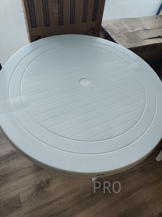 Tavolo da giardino bianco Braga 90cm