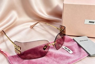 Gafas Miu Miu Doradas Rosadas