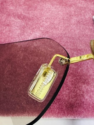Gafas Miu Miu Doradas Rosadas