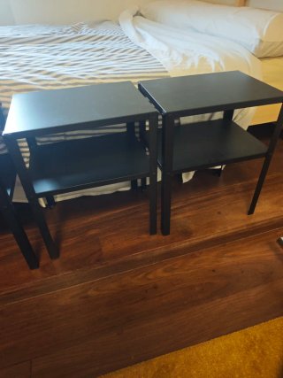 Pack 3 Mesitas Noche Ikea Negras - KNARREVIK