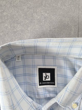 Camicia Roccobarocco Uomo Quadri Azzurra
