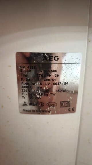 Secadora Centrifugadora AEG SV 4528