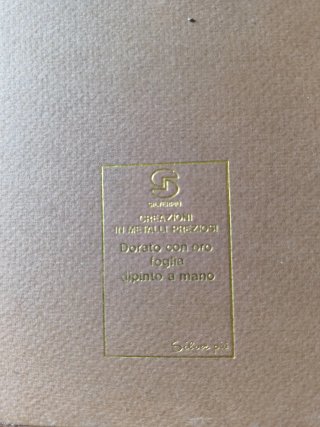 Quadro creazione preziosa dipinto in foglia d'oro