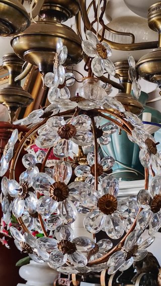 Lámpara colgante de cristal estilo masonica