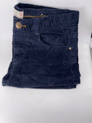 Pantalón de pana azul para niño Zara