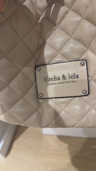 Bolso Bimba y Lola Beige Piel Acolchado