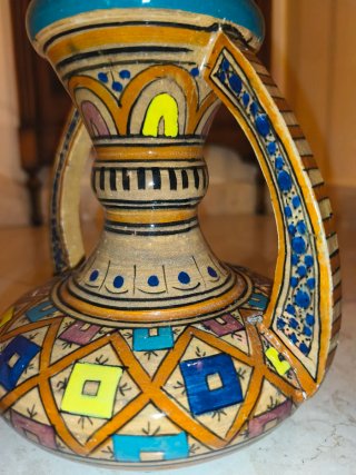 Brocca ceramica decorata 2 manici