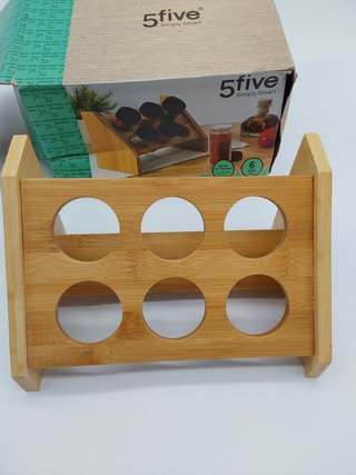 5five - especiero de bambú para 6 tarros