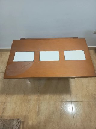 Mesa de centro elevable madera 80x45 cm
