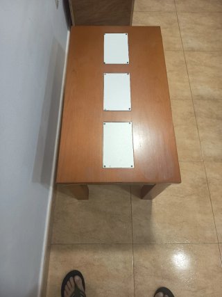 Mesa de centro elevable madera 80x45 cm