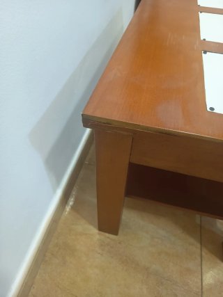 Mesa de centro elevable madera 80x45 cm
