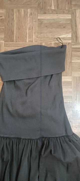 Vestido Zara Gris Largo con Abertura