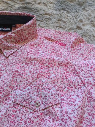 Camicia tecnica sportiva CMP donna fucsia fantasia