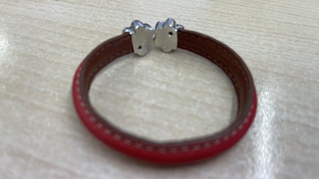 Pulsera cuero y plata flor