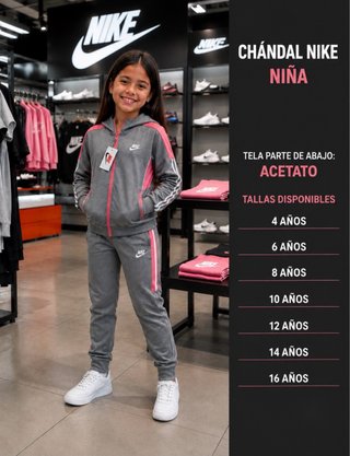 Chándal Nike niño/niña gris y azul