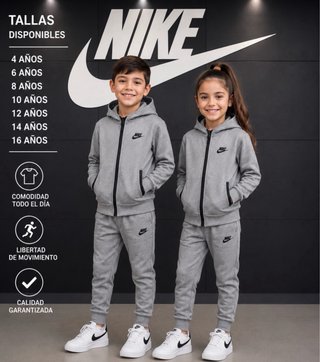 Chándal Nike niño/niña gris y azul