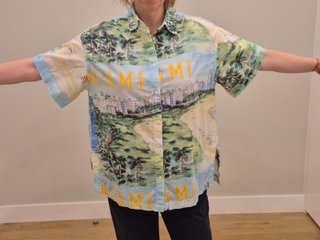 Camisa hawaiana Bershka Miami XS (corte oversize)