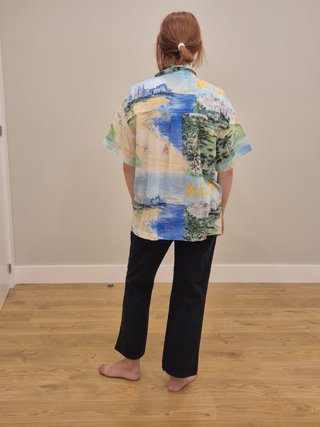 Camisa hawaiana Bershka Miami XS (corte oversize)