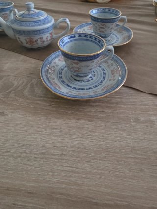 Set tazzine porcellana decorata