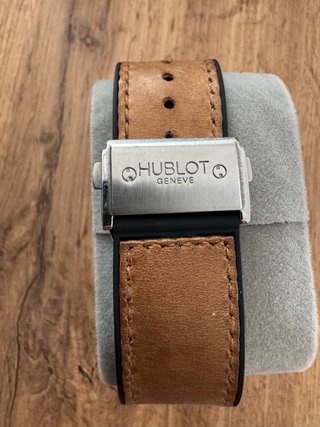 Reloj Hublot Automático Esfera Negra Correa Marrón