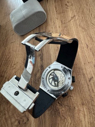 Reloj Hublot Automático Esfera Negra Correa Marrón