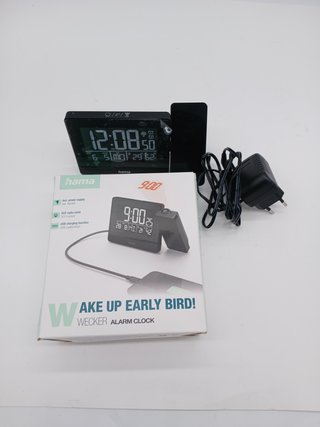 Hama | Reloj Despertador Digital con proyección de la Hora en Techo o Pared (Radio Reloj Despertador
