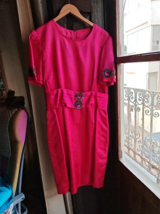 Vestido fiesta rosa fucsia