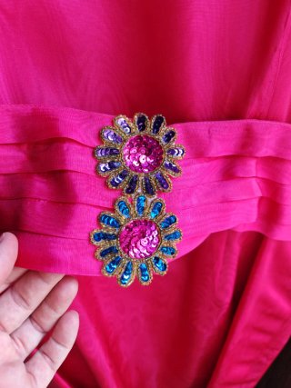 Vestido fiesta rosa fucsia