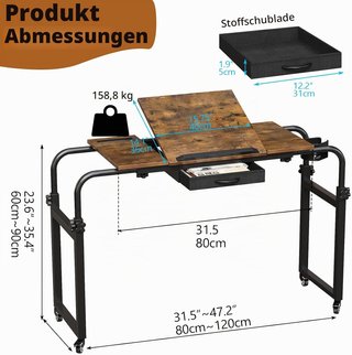 Mesa ajustable VEDECASA para cama