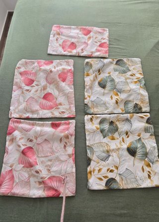 Fundas de cojín con estampado de hojas