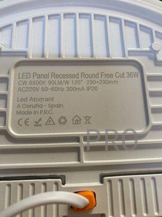 LED ATOMANT Downlight LED Panel Redondo
