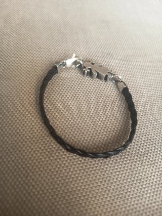 Pulsera Tous Niña Plata 925 Cuero Trenzado