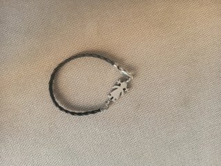 Pulsera Tous Niña Plata 925 Cuero Trenzado