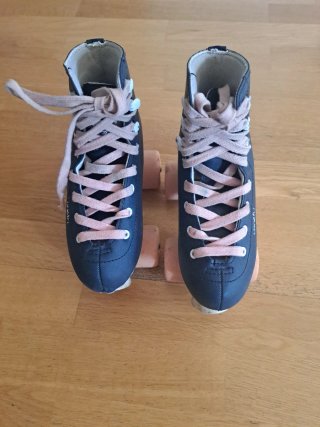 Patines Oxelo 4 Ruedas Azul Rosa