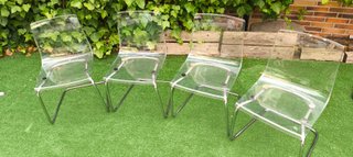 5 Sillas IKEA Tobias Transparentes