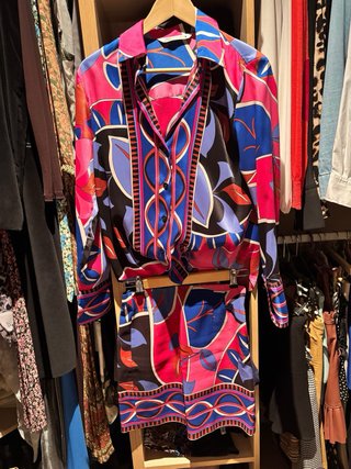 Conjunto Zara Camisa y Falda Estampado