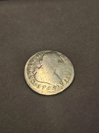 Moneda 2 Reales 1786 Carlos III Lima