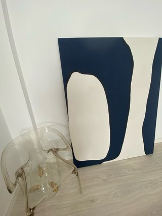 Cuadro Óleo Kave Home Beige/Azul