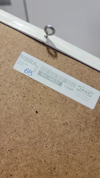 Marco caja IKEA RIBBA blanco descatalogado 25,5cm