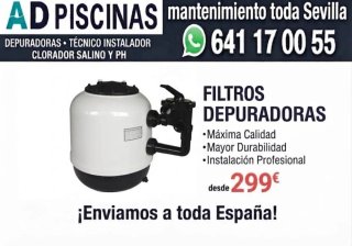 depuradoras piscinas Sevilla Alicante Cádiz Madrid