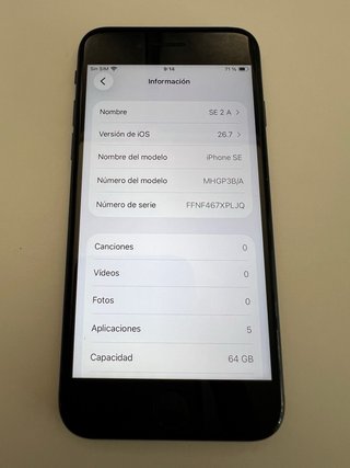 iPhone SE 2da Gen 64GB Negro