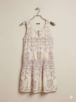 Vestido estampado talle bajo