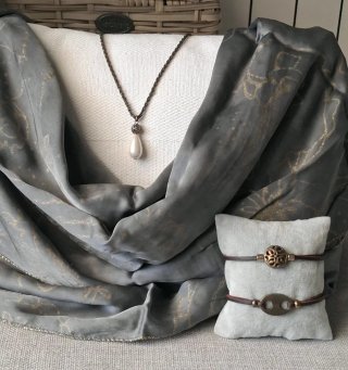 Conjunto Pashmina, Gargantilla y Pulseras