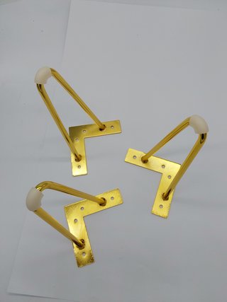 4 Patas de Mesa con Horquilla de 20 cm, Doradas, Grandes, Patas Doradas para Muebles, para Muebles,