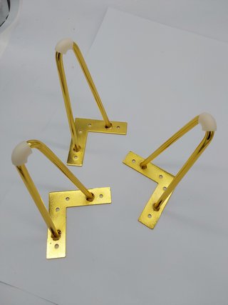 4 Patas de Mesa con Horquilla de 20 cm, Doradas, Grandes, Patas Doradas para Muebles, para Muebles,