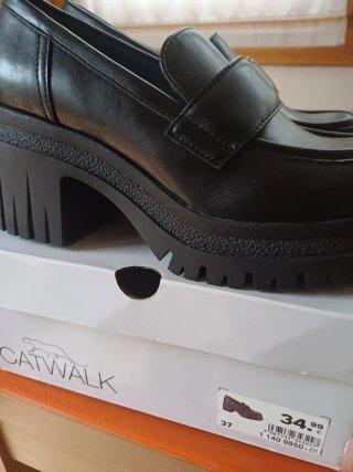 Zapatos Catwalk Negros Tacón Plataforma