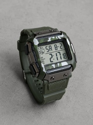Nuevo Reloj Digital Camuflaje Verde Ultraresistent
