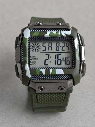 Nuevo Reloj Digital Camuflaje Verde Ultraresistent